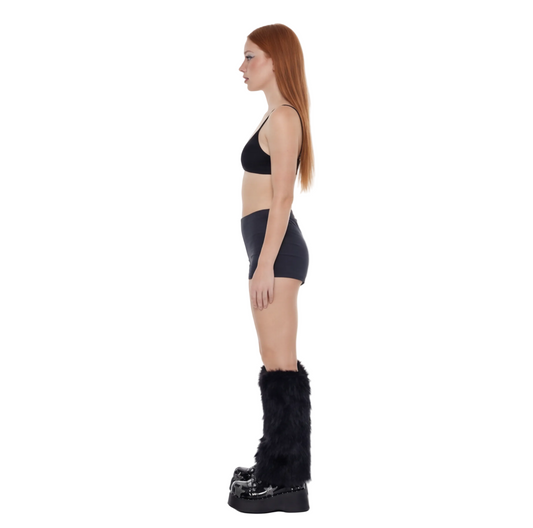 Faux Rabbit Fur Leg Warmers — retrofuture from Technodystopop