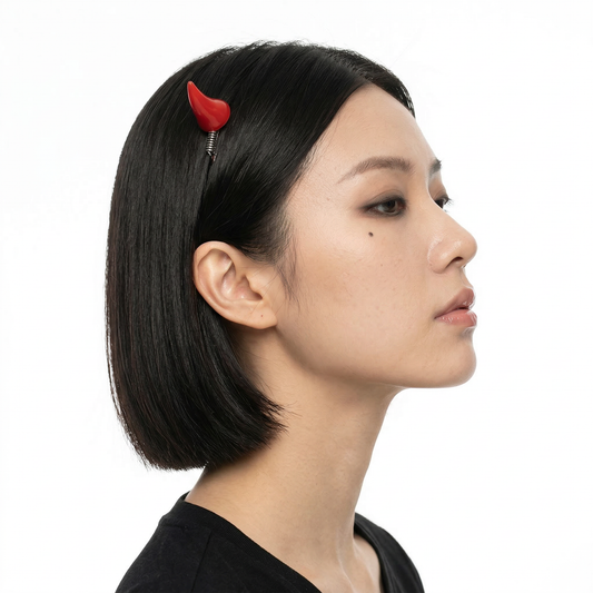 Mini Demon Horn Hair Clips — festival fashion from Technodystopop