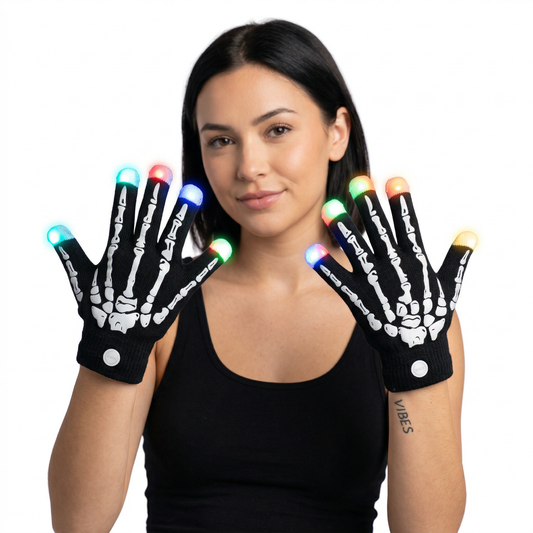 LED Rave Flashing Gloves — cyberpunk from Technodystopop