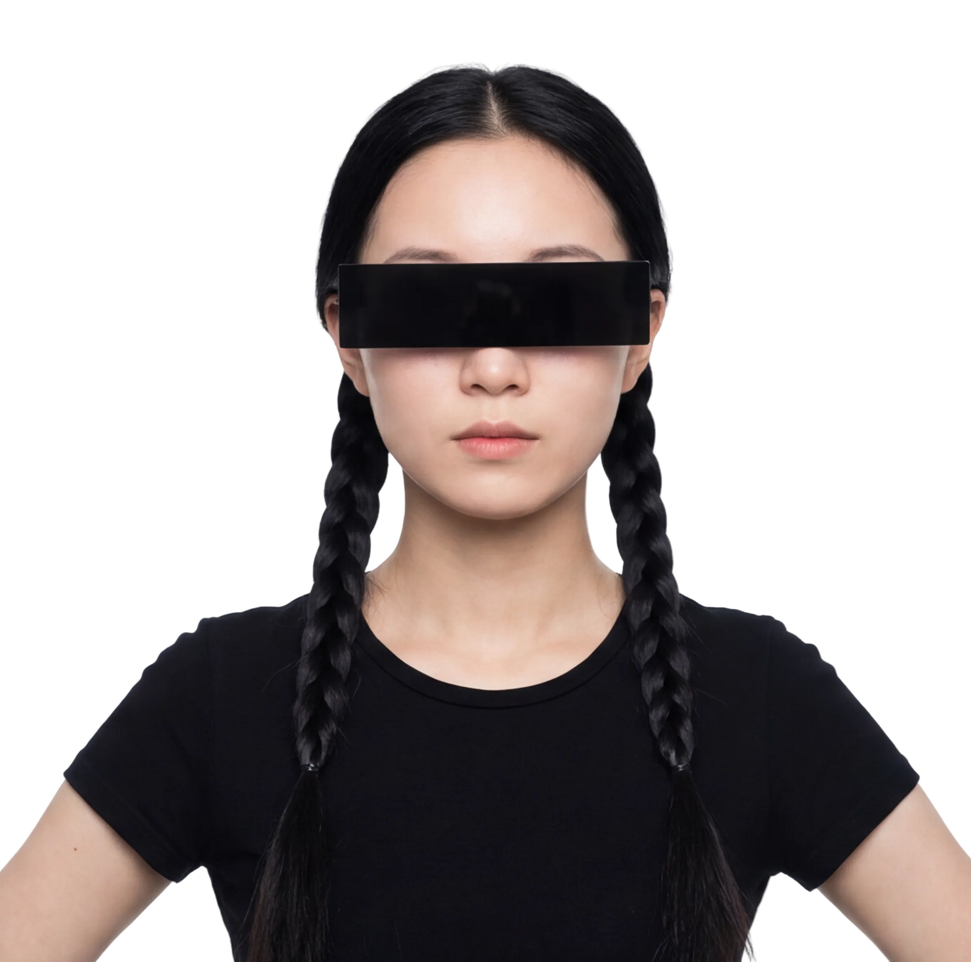 close-up of Censored Sunglasses, retrofuture