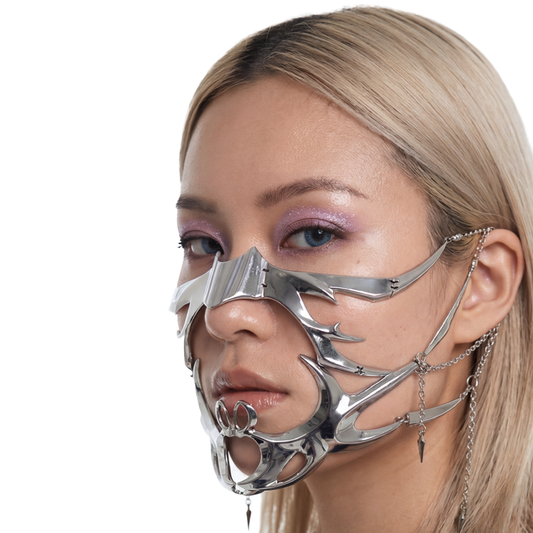 close-up of Liquid Silver Face Mask, alt