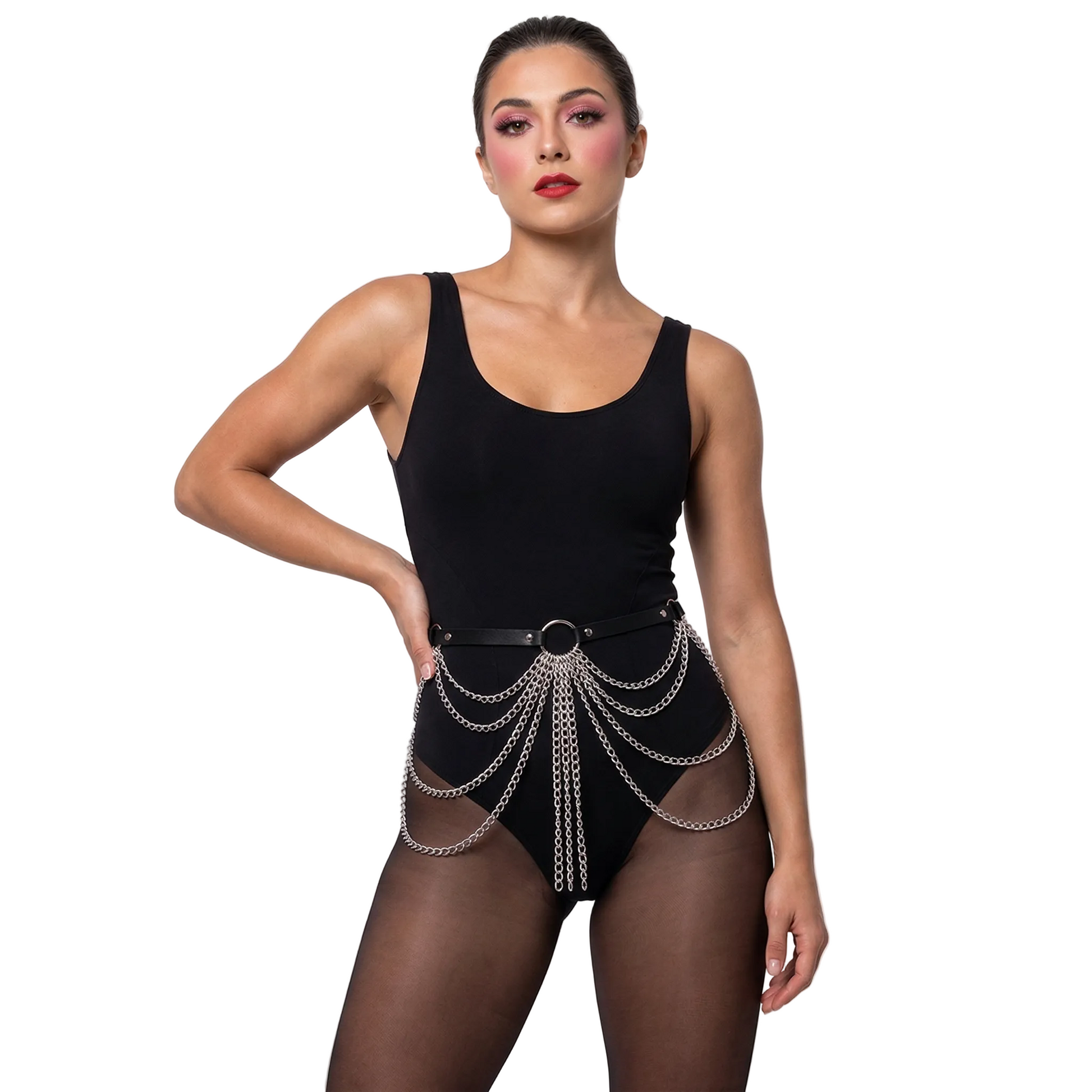 Belly Waist Chain Harness — cyberpunk from Technodystopop