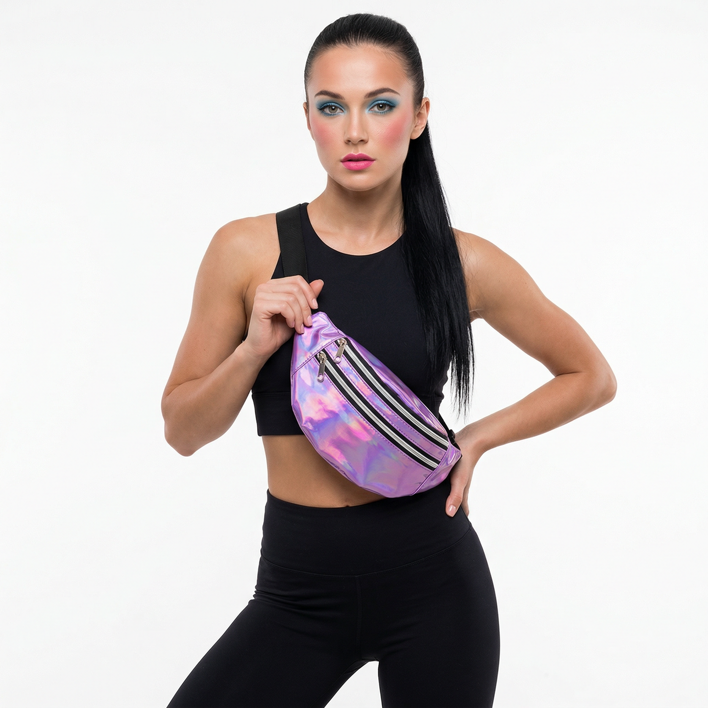 close-up of Holographic Fanny Pack, alt