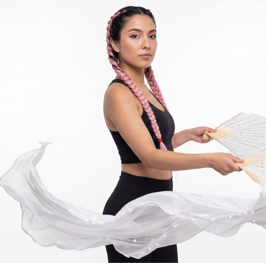 Silk Veil LED Dance Fans — alt from Technodystopop
