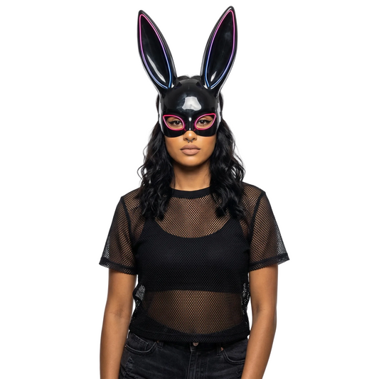 LED Bunny Ear Mask — festival fashion from Technodystopop