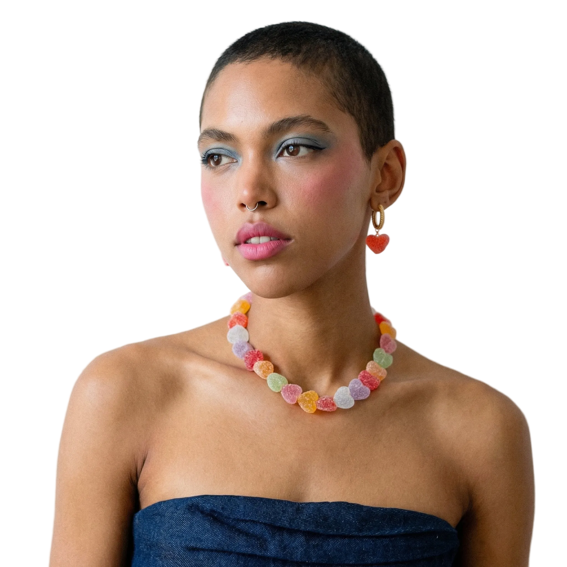 Candy Heart Resin Necklace — cyberpunk from Technodystopop