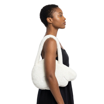 alternate angle of Fluffy Wing Shoulder Bag, festival fashion