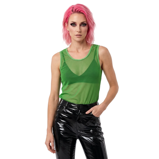 close-up of Sheer Mesh Training Vest, retrofuture