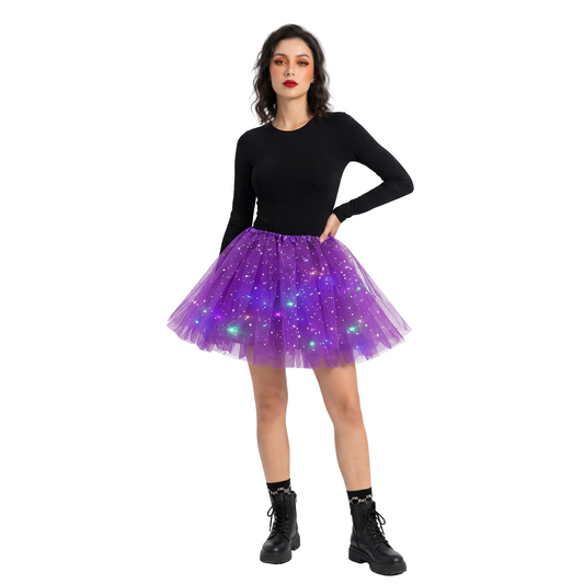 Fairy Star LED Mini Skirt — cyberpunk from Technodystopop
