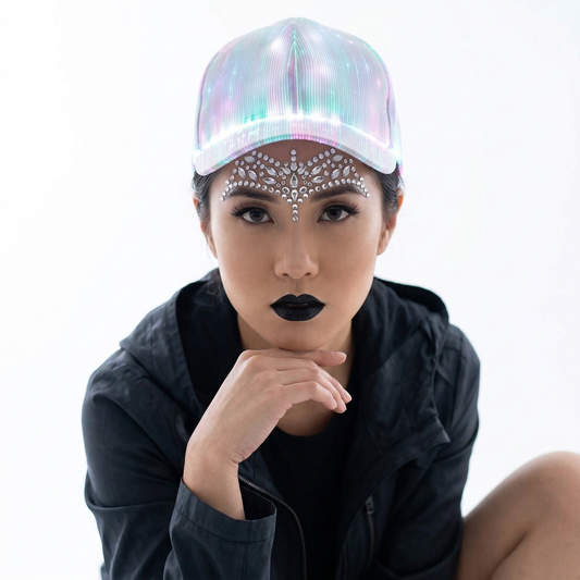 Fiber Optic Rainbow Hat — cyberpunk from Technodystopop