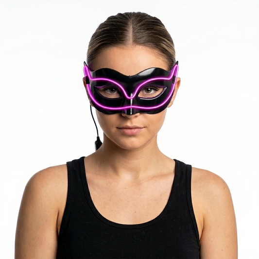 close-up of Neon Fox Dance Mask, alt