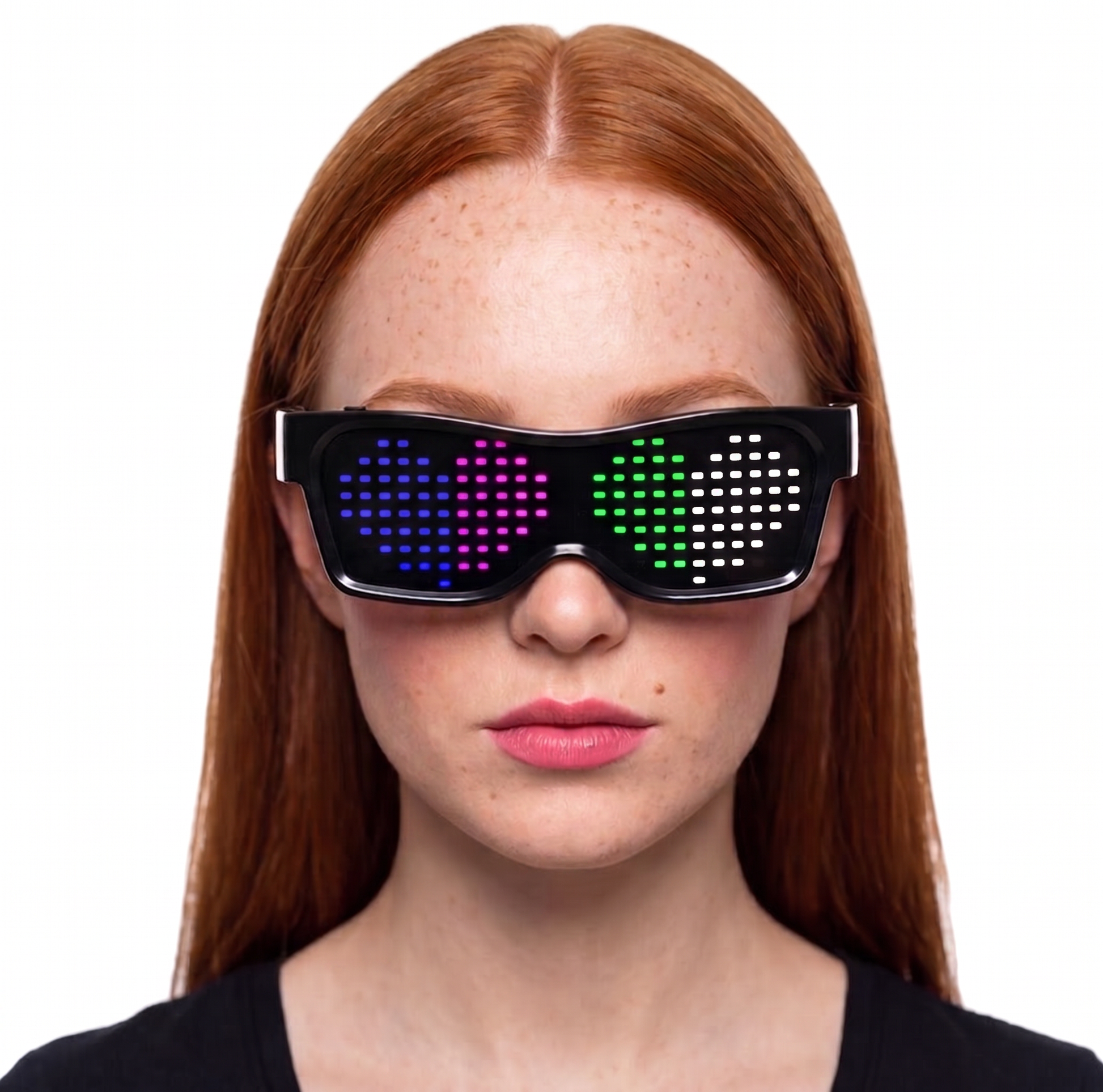 Scrolling LED Display Glasses