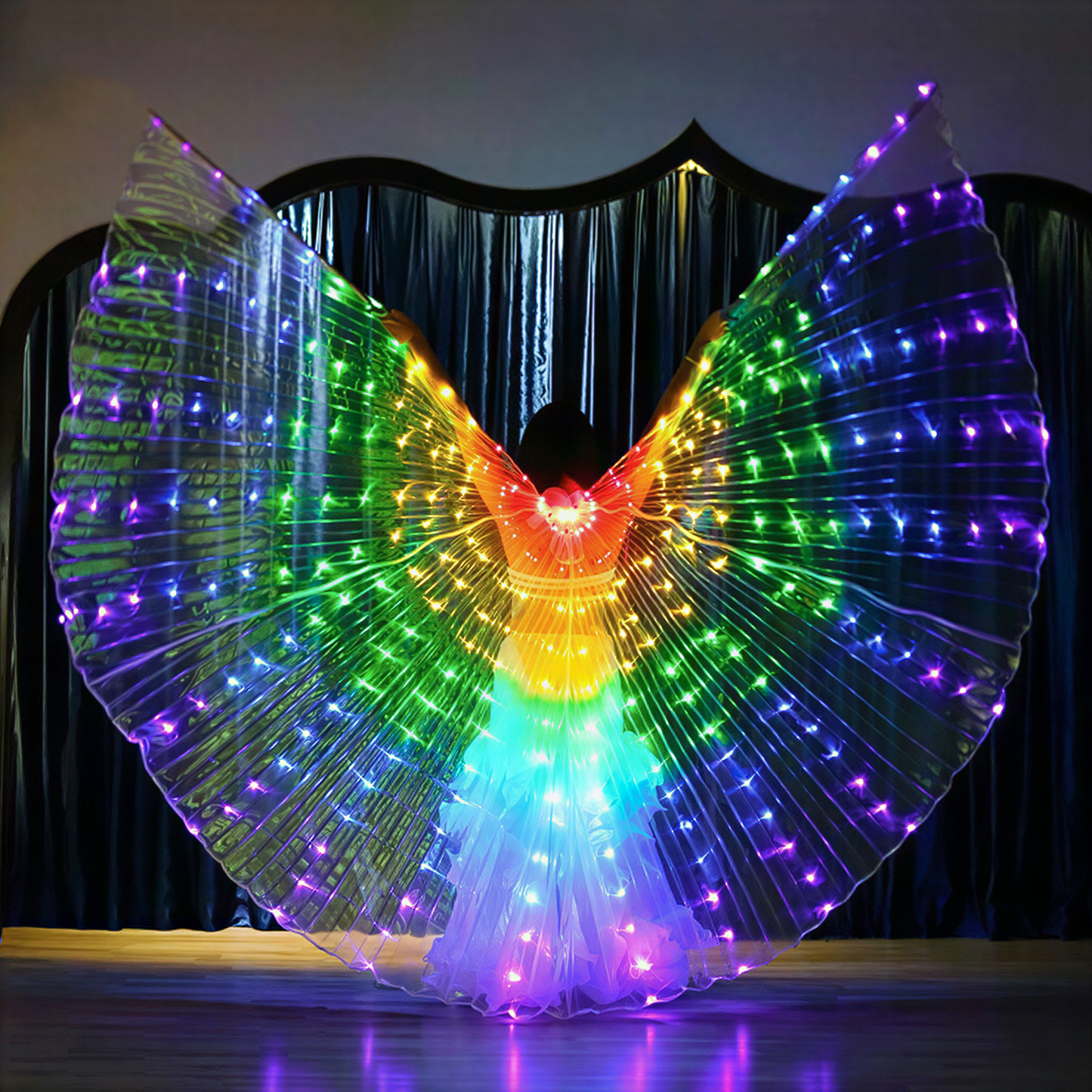 LED Butterfly Wing Cloak in Colorful — alt