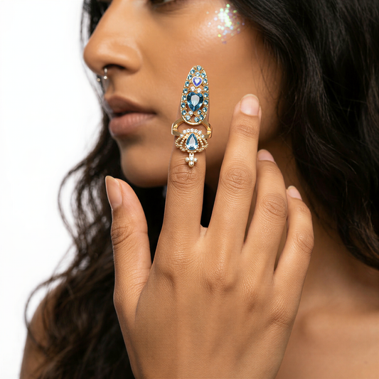 Crown Fingertip Nail Ring — retrofuture from Technodystopop