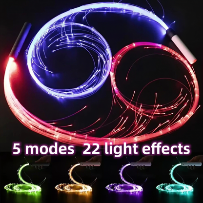 lifestyle shot of 7-Color Swivel Glow Whip, retrofuture