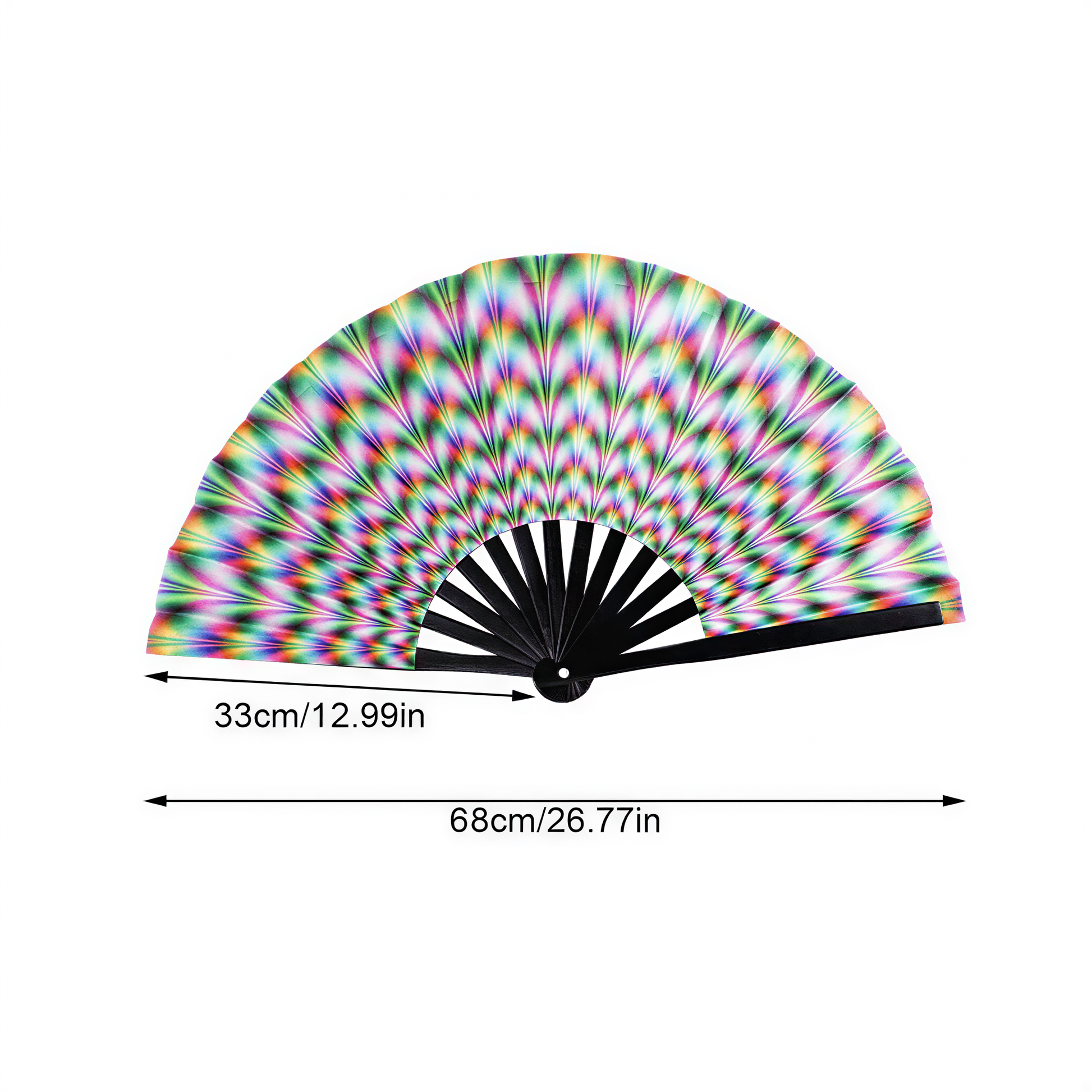 product shot of Large Japanese Rave Fan, retrofuture