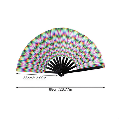product shot of Large Japanese Rave Fan, retrofuture