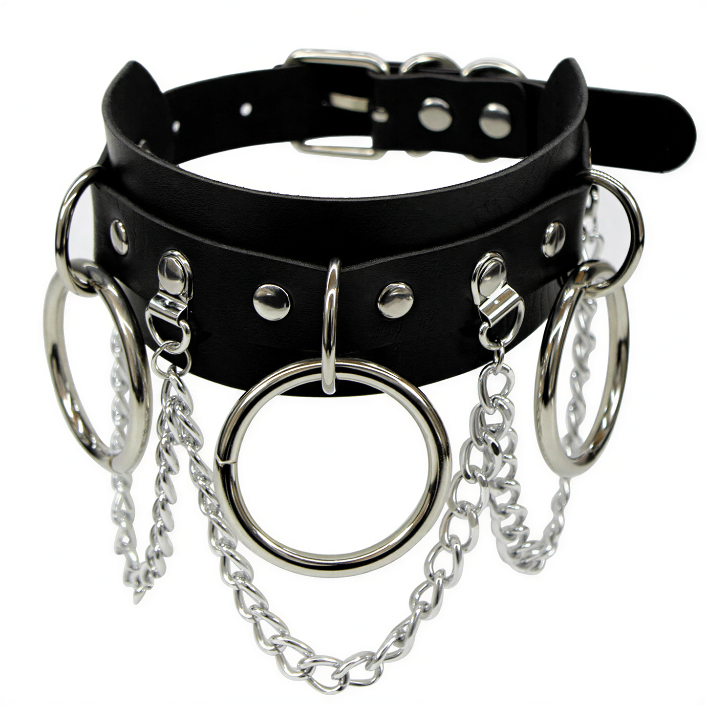 styling shot of Punk Heart Lock Choker, cyberpunk
