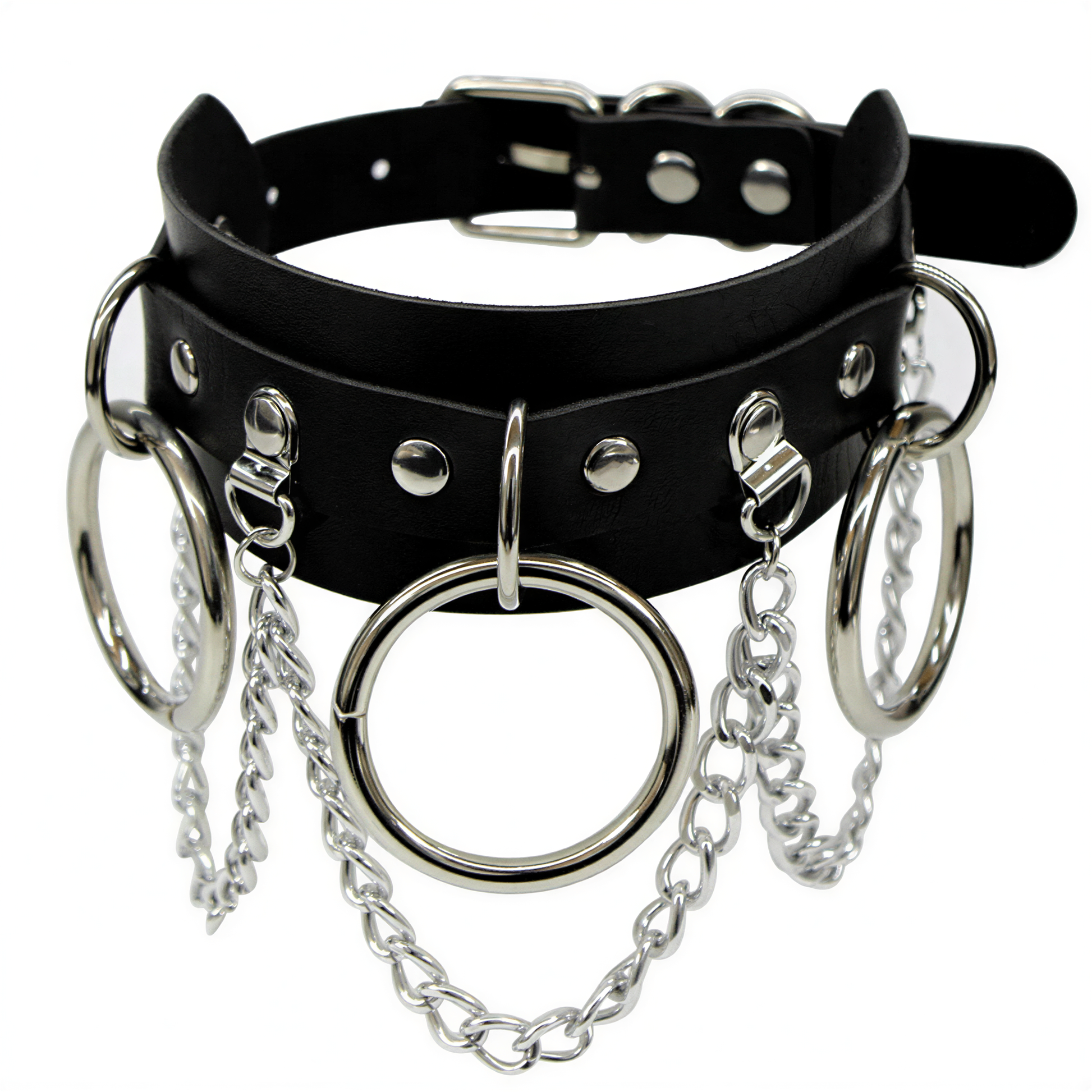 styling shot of Punk Heart Lock Choker, cyberpunk