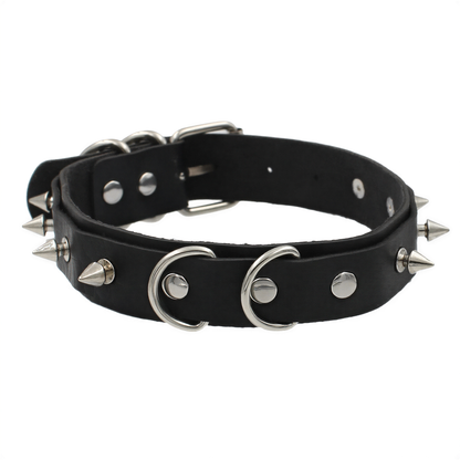 lifestyle shot of Punk Heart Lock Choker, retrofuture