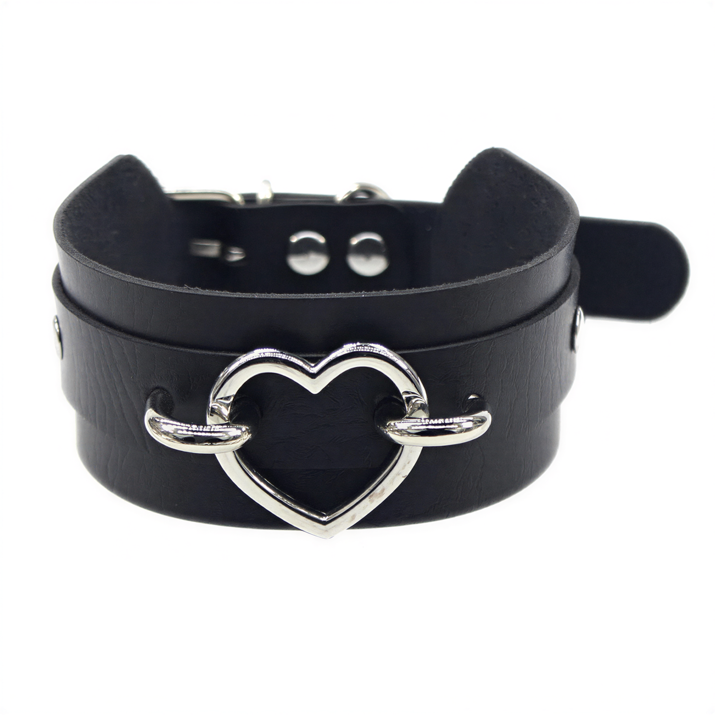 alternate angle of Punk Heart Lock Choker, alt