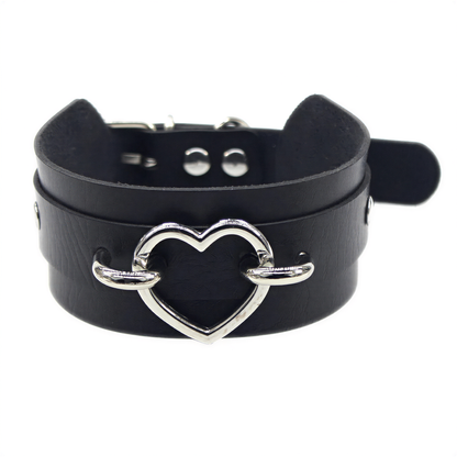 alternate angle of Punk Heart Lock Choker, alt