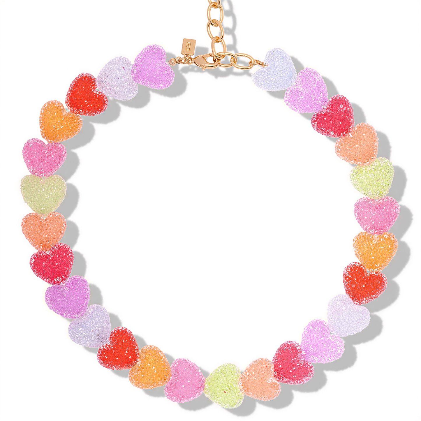 product shot of Candy Heart Resin Necklace, alt