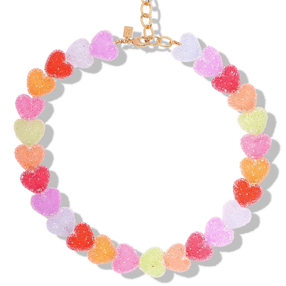 product shot of Candy Heart Resin Necklace, alt