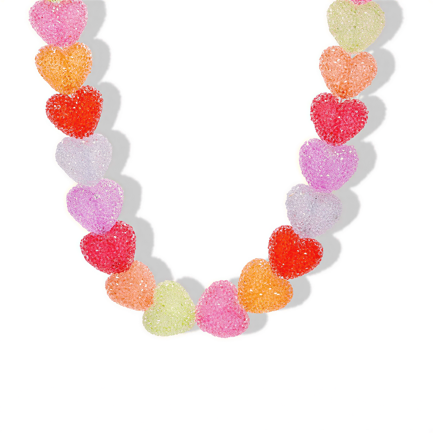 Candy Heart Resin Necklace in Color — cyberpunk
