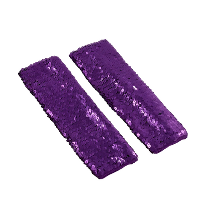 Glitter Sequin Gloves in Purple — alt