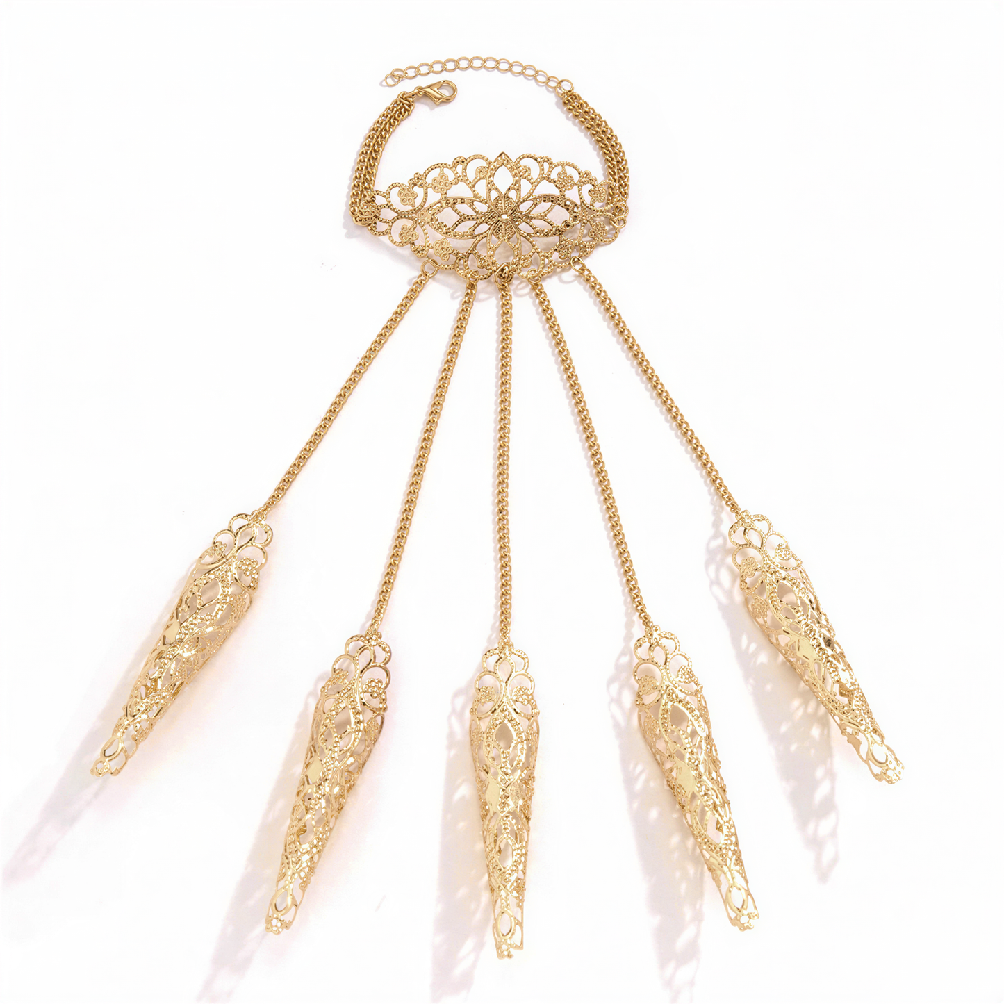 lifestyle shot of Chain Link Claw Bracelet, festival fashion