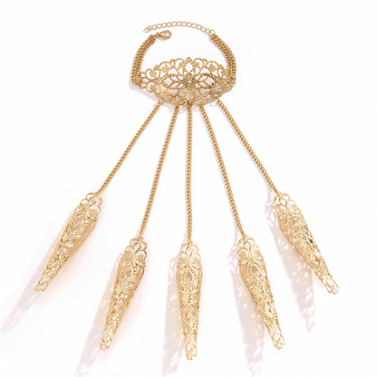 lifestyle shot of Chain Link Claw Bracelet, festival fashion