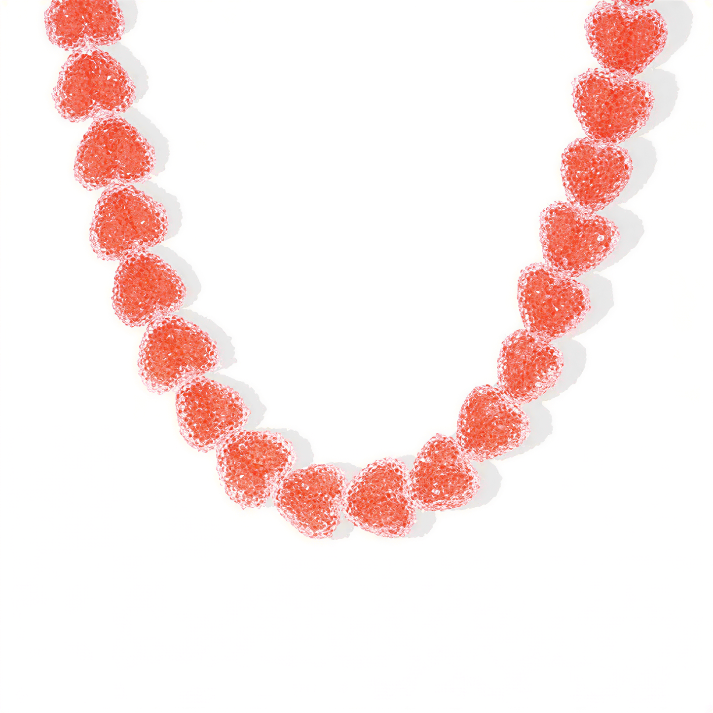Candy Heart Resin Necklace in Orange — retrofuture