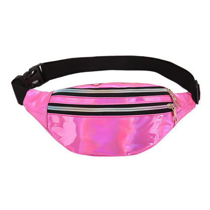 Holographic Fanny Pack in Rose Red — alt