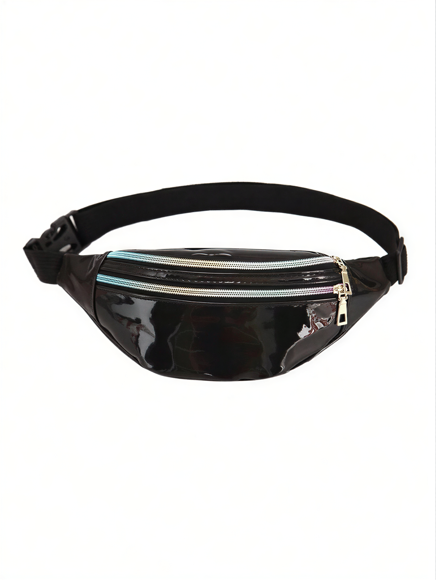 Holographic Fanny Pack in Black — retrofuture