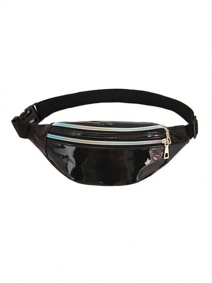Holographic Fanny Pack in Black — retrofuture