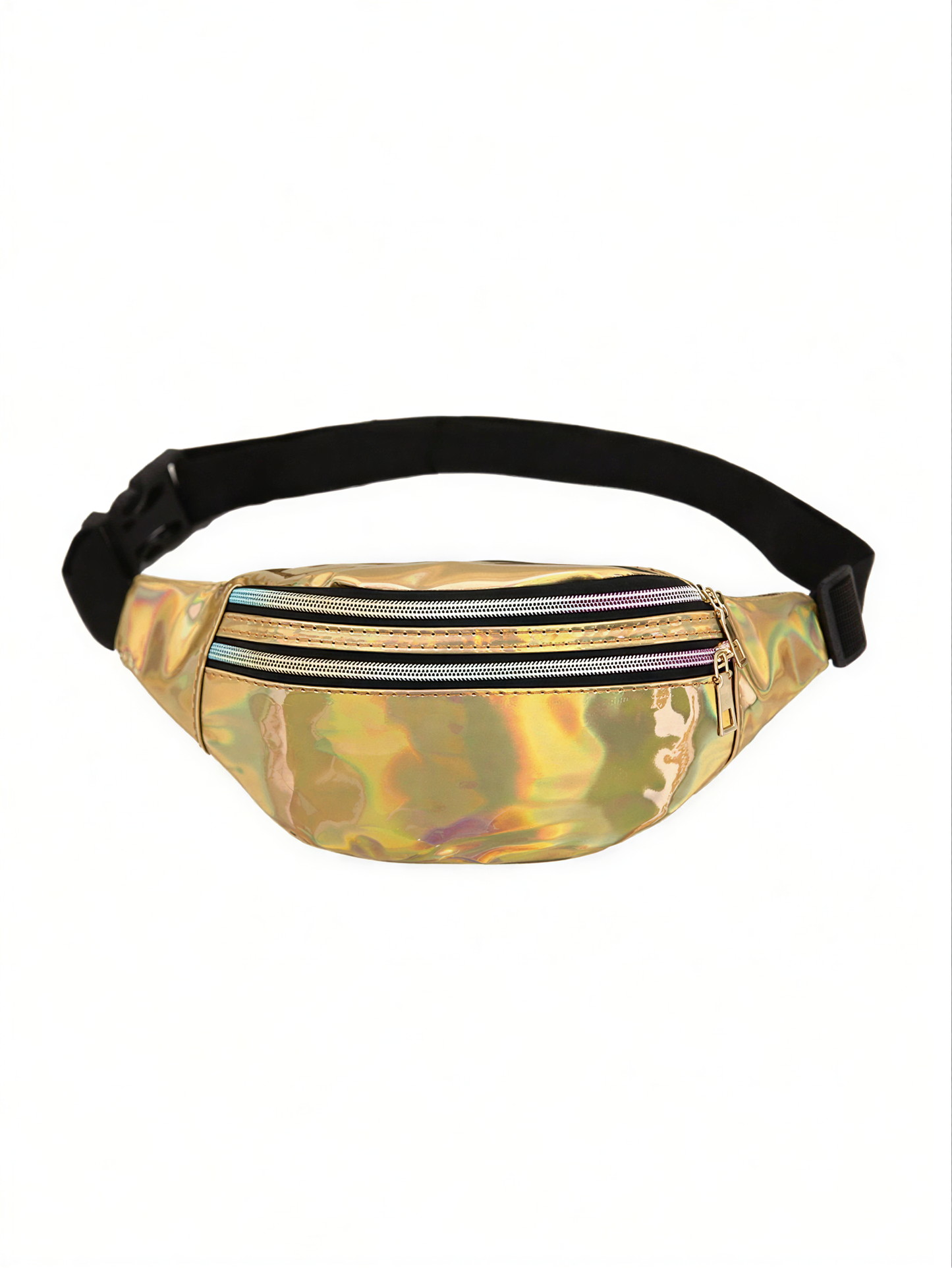 Holographic Fanny Pack in Golden — retrofuture