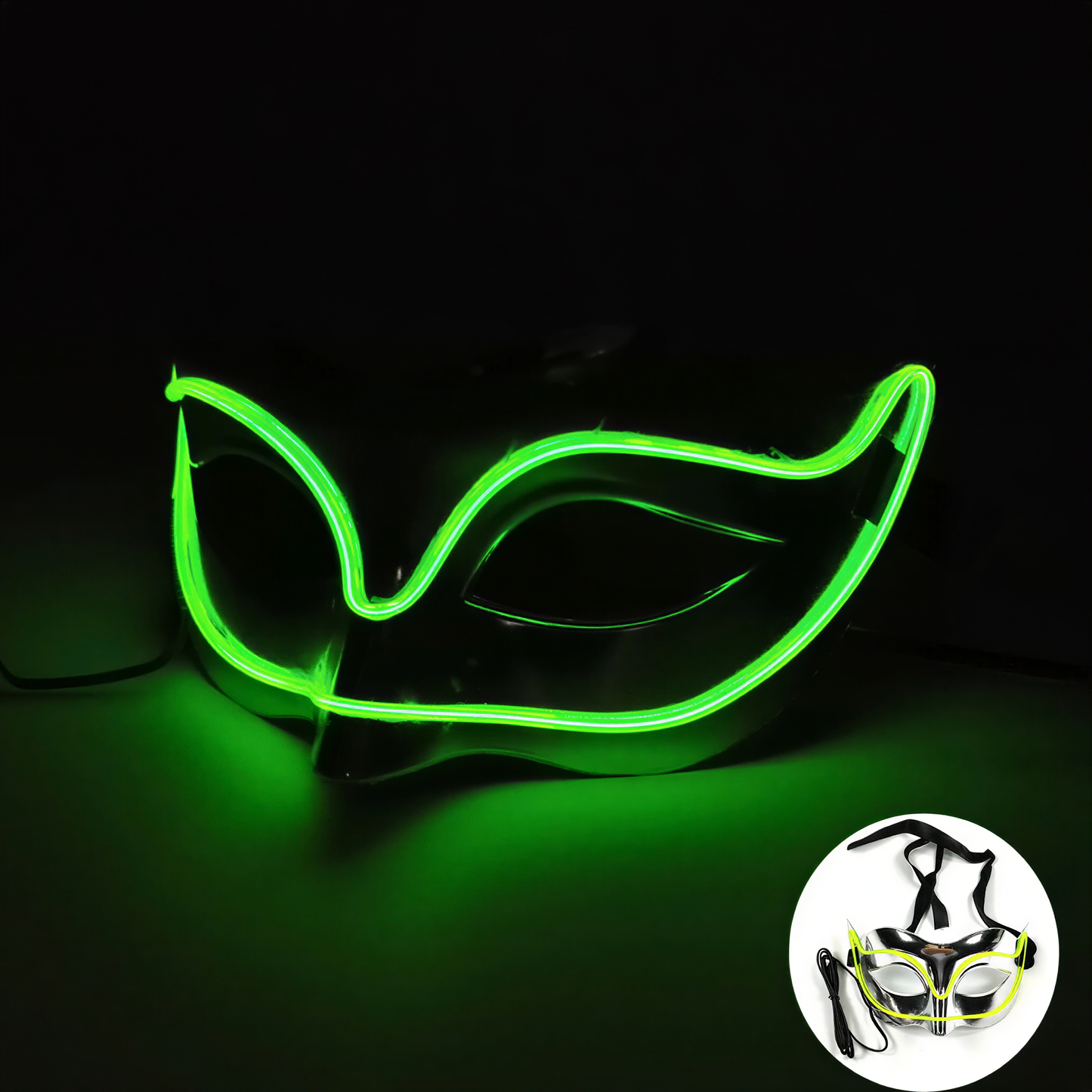 Neon Fox Dance Mask in Type 3 — cyberpunk