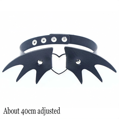 Punk Heart Lock Choker in Heart Wing — cyberpunk
