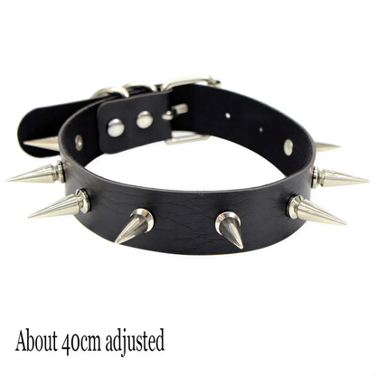 Punk Heart Lock Choker in Long Rivet — alt