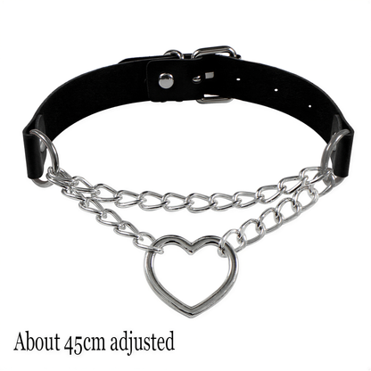 Punk Heart Lock Choker in Chain Heart — retrofuture