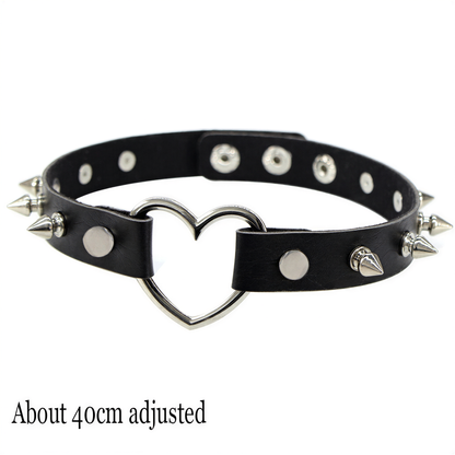Punk Heart Lock Choker in Rivet Heart — alt