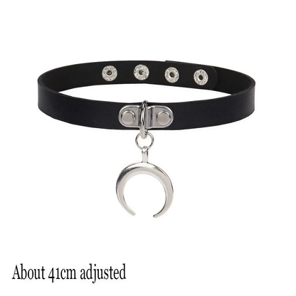Punk Heart Lock Choker in Moon — retrofuture