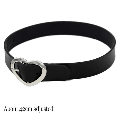 Punk Heart Lock Choker in Belt Heart — retrofuture