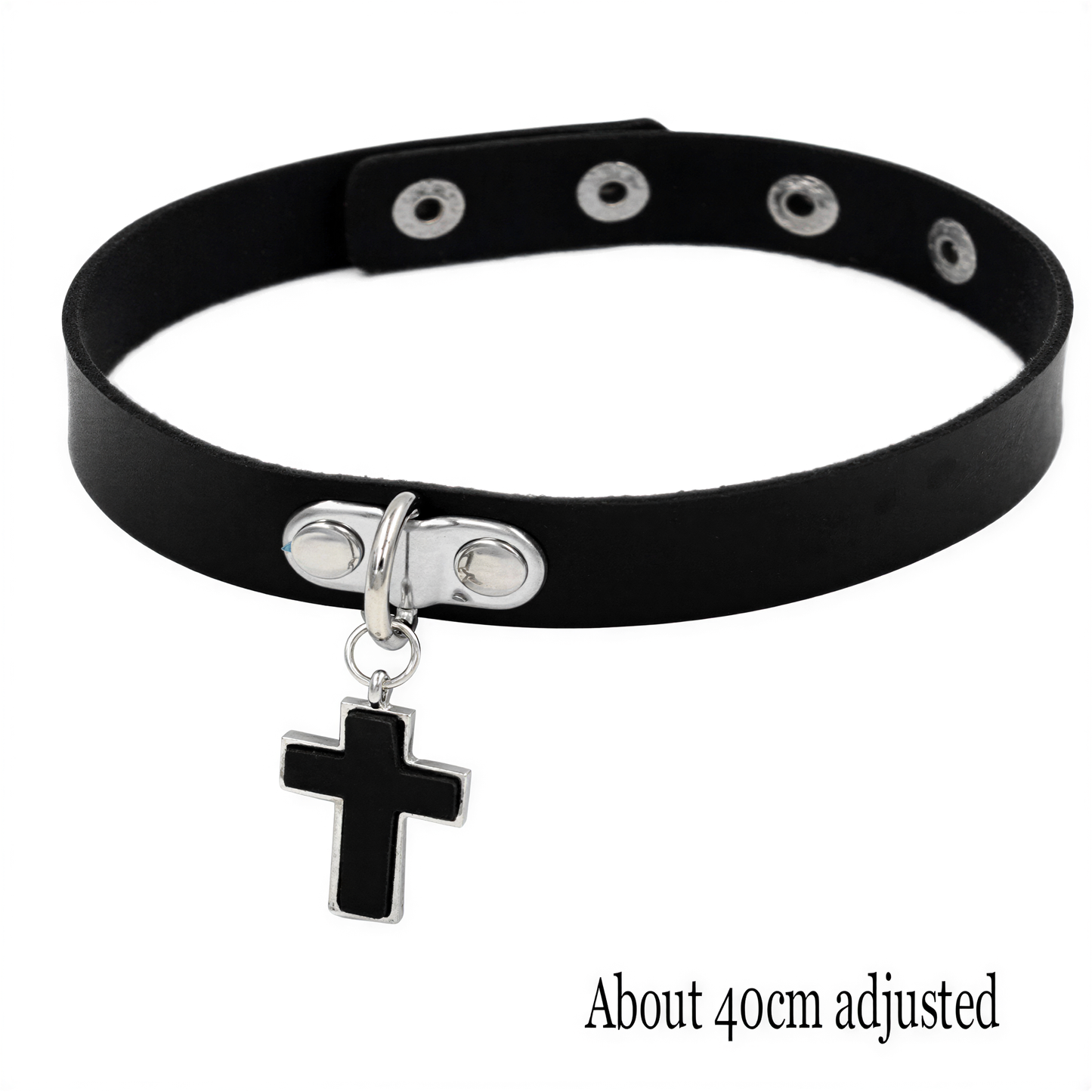 Punk Heart Lock Choker in Cross — alt