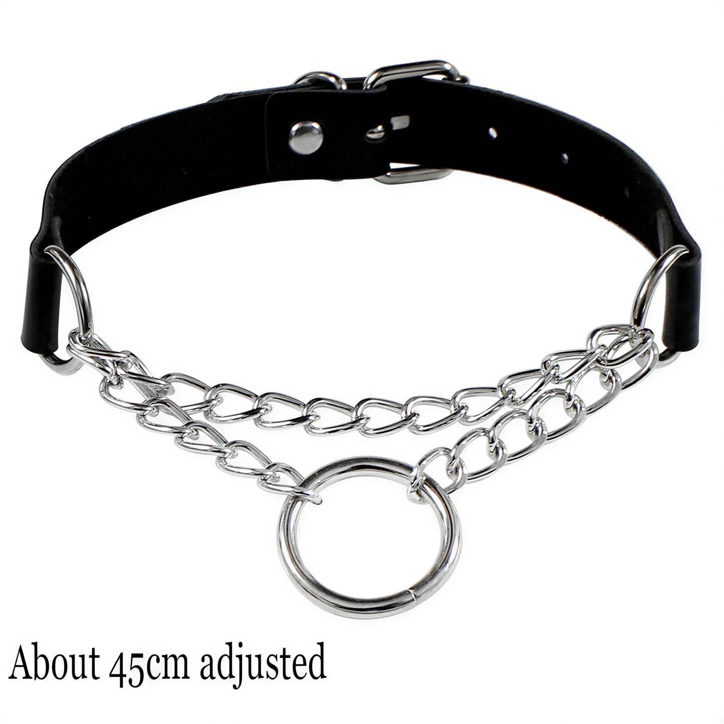 Punk Heart Lock Choker in Chain Round — alt