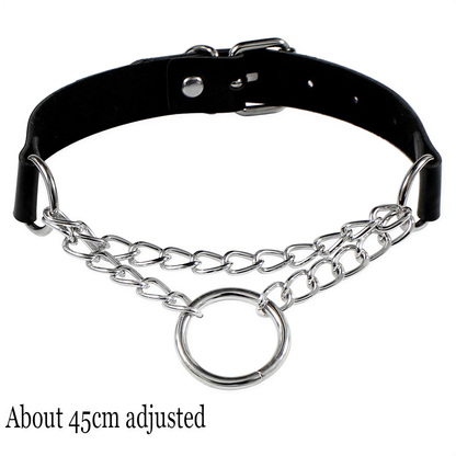Punk Heart Lock Choker in Chain Round — alt