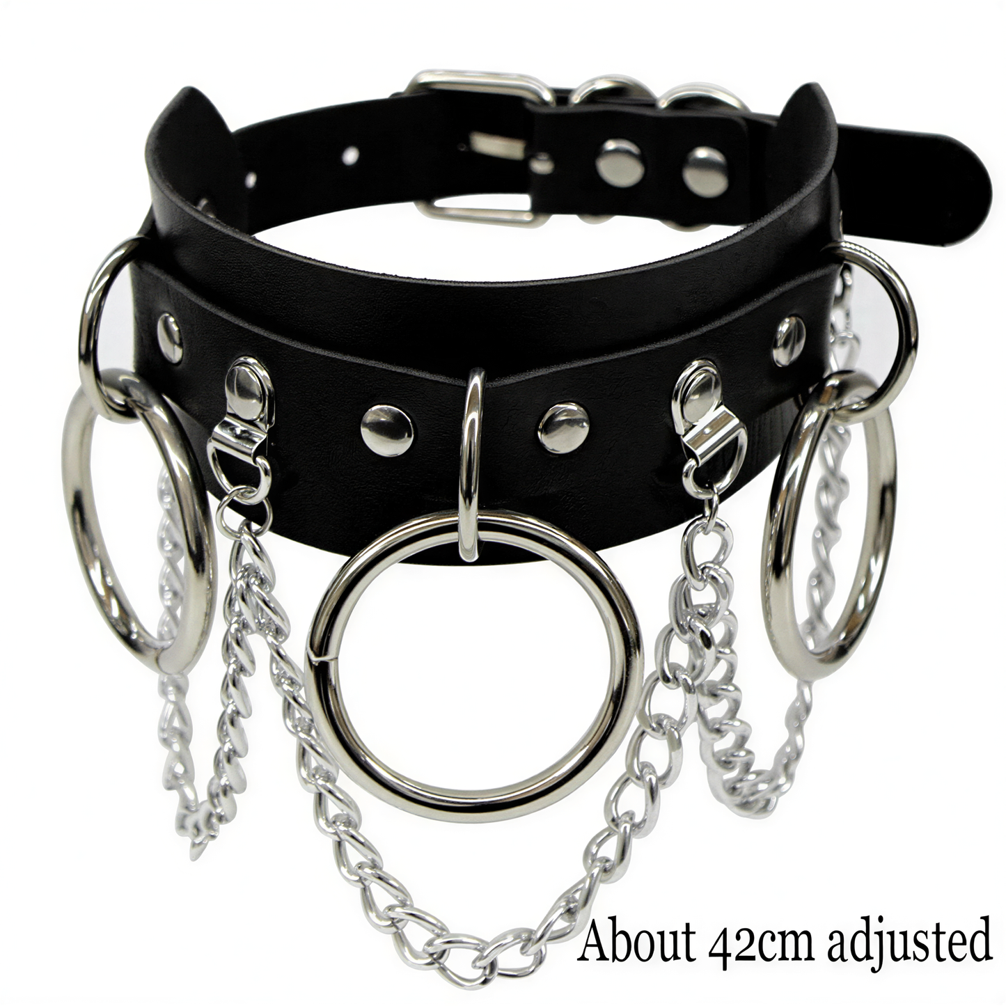 Punk Heart Lock Choker in Chain Ring — cyberpunk