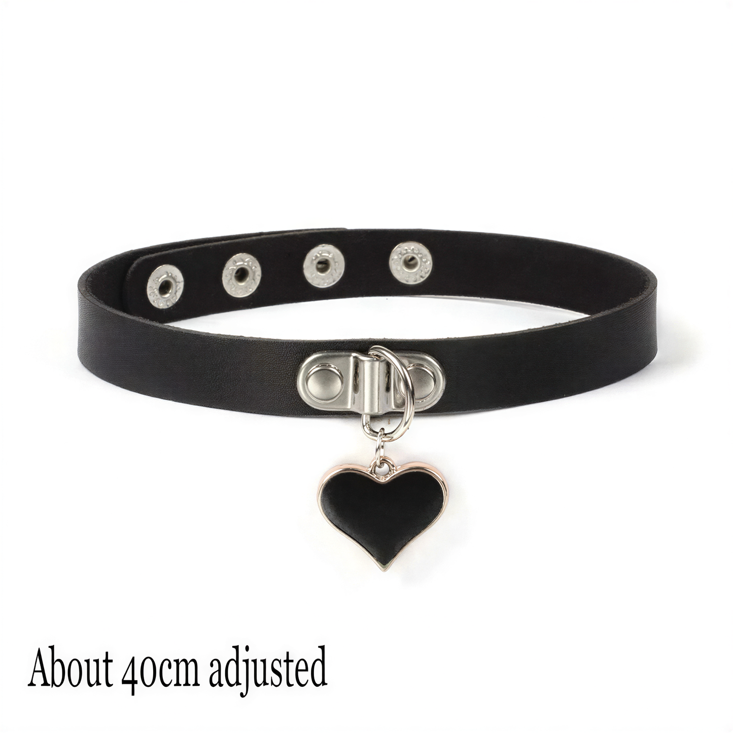 Punk Heart Lock Choker in Heart Rose Border — cyberpunk