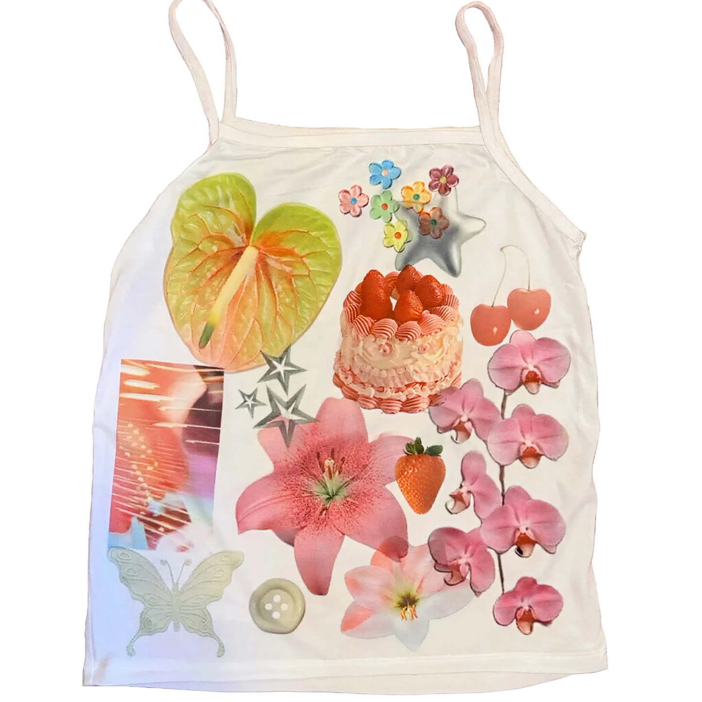 close-up of 90s Grunge Graphic Tank, festival fashion